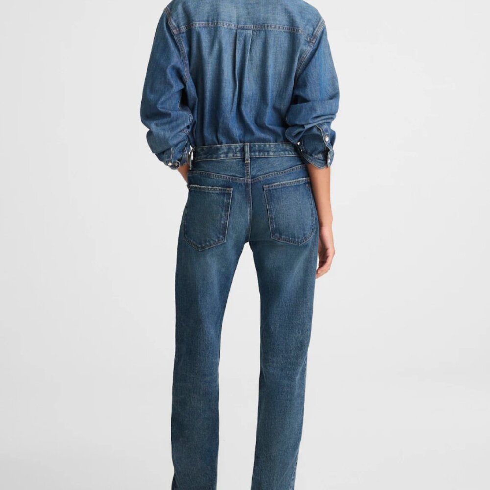 Madewell Dean Easy Straight Jeans - Greendale Wash - Picture 4 of 9